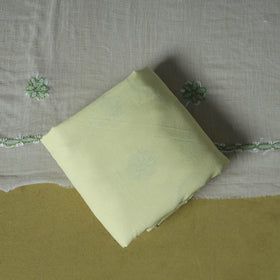 Green - 3pc hand embroidery cotton lucknow chikankari dress