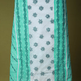 Green - 3pc hand embroidery cotton lucknow chikankari dress