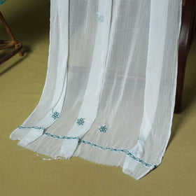 Green - 3pc hand embroidery cotton lucknow chikankari dress