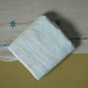 Green - 3pc hand embroidery cotton lucknow chikankari dress