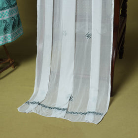 Green - 3pc hand embroidery cotton lucknow chikankari dress