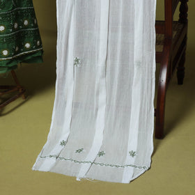 Green - 3pc hand embroidery cotton lucknow chikankari dress