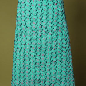 Green - 3pc hand embroidery cotton lucknow chikankari dress