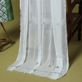 Green - 3pc hand embroidery cotton lucknow chikankari dress