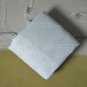 Green - 3pc hand embroidery cotton lucknow chikankari dress