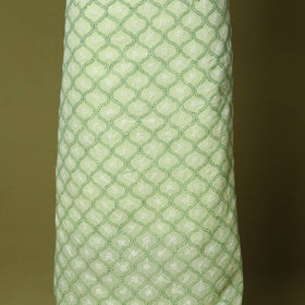 Green - 3pc hand embroidery cotton lucknow chikankari dress