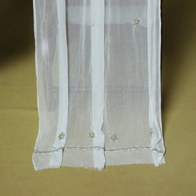 Green - 3pc hand embroidery cotton lucknow chikankari dress