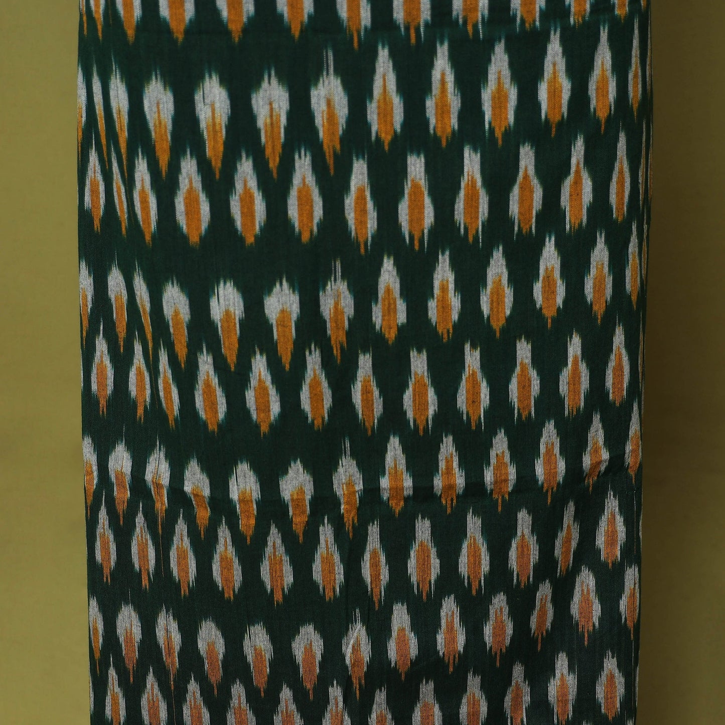 Green - 3pc handloom cotton unstitched pochampally ikat