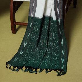 Green - 3pc handloom cotton unstitched pochampally ikat