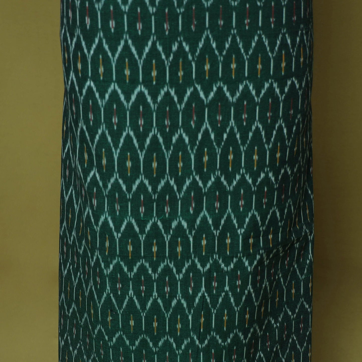 Green - 3pc handloom cotton unstitched pochampally ikat