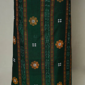 Green - 3pc handloom cotton unstitched sambalpuri dress