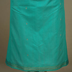 Green - 3pc Handloom Nakshi Zari Unstitched Chanderi Silk Dress Material 