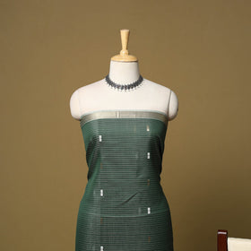 Green - 2pc handloom zari buti unstitched chanderi silk