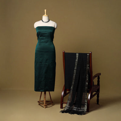 3pc karnataka weave cotton unstitched khun dress material