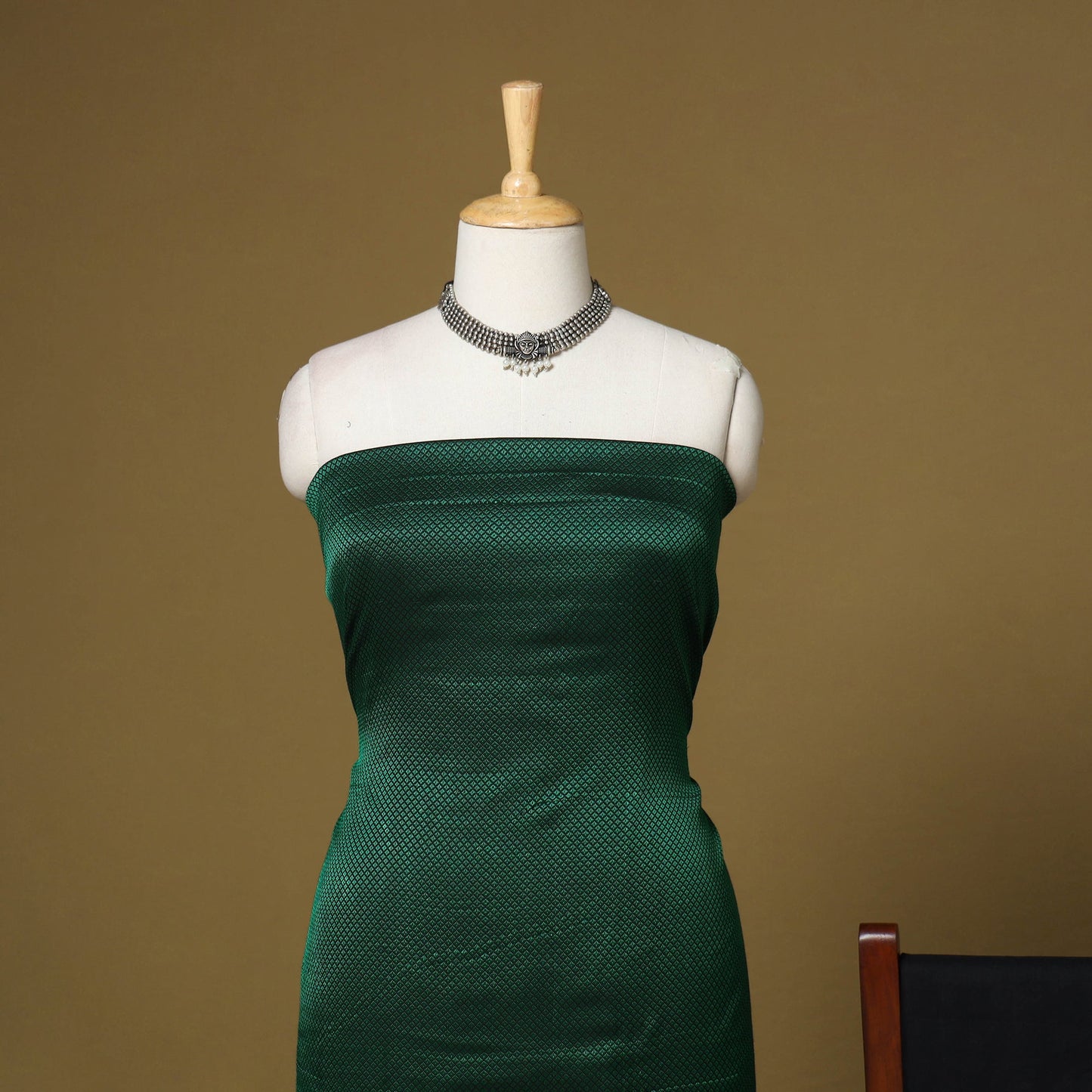 Green - 3pc karnataka weave cotton unstitched khun dress