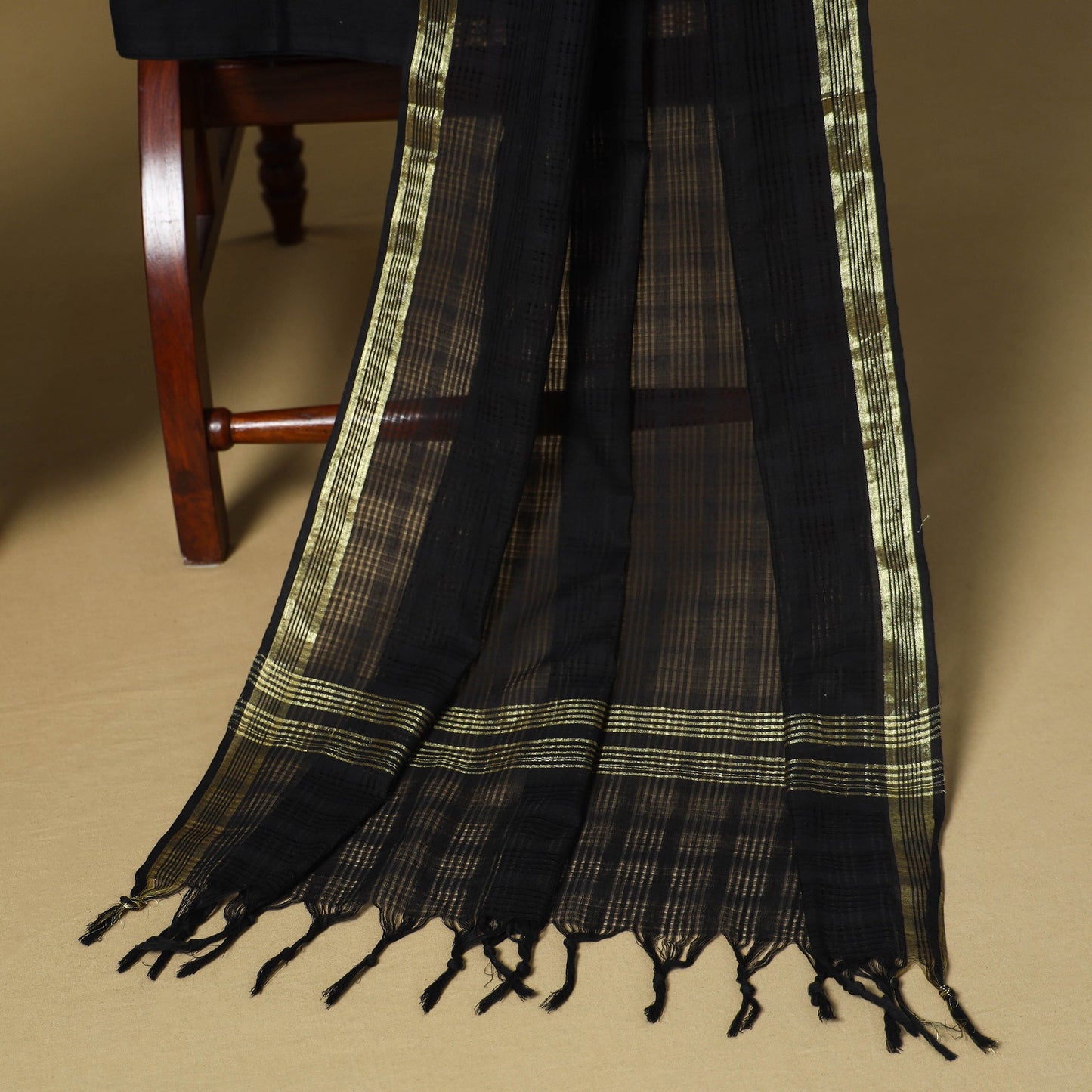 Green - 3pc karnataka weave cotton unstitched khun dress