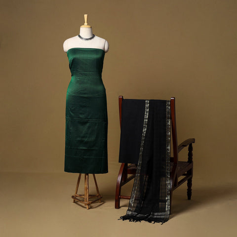 3pc karnataka weave cotton unstitched khun dress material