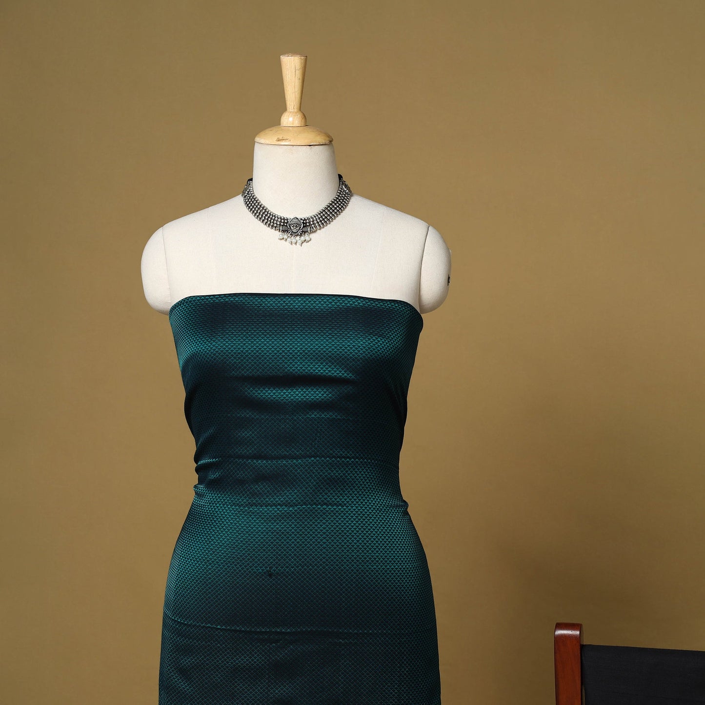 Green - 3pc karnataka weave cotton unstitched khun dress