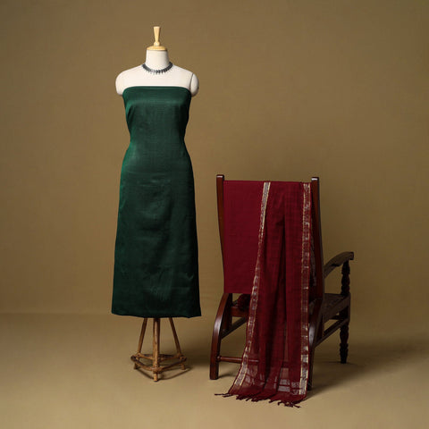 3pc karnataka weave cotton unstitched khun dress material