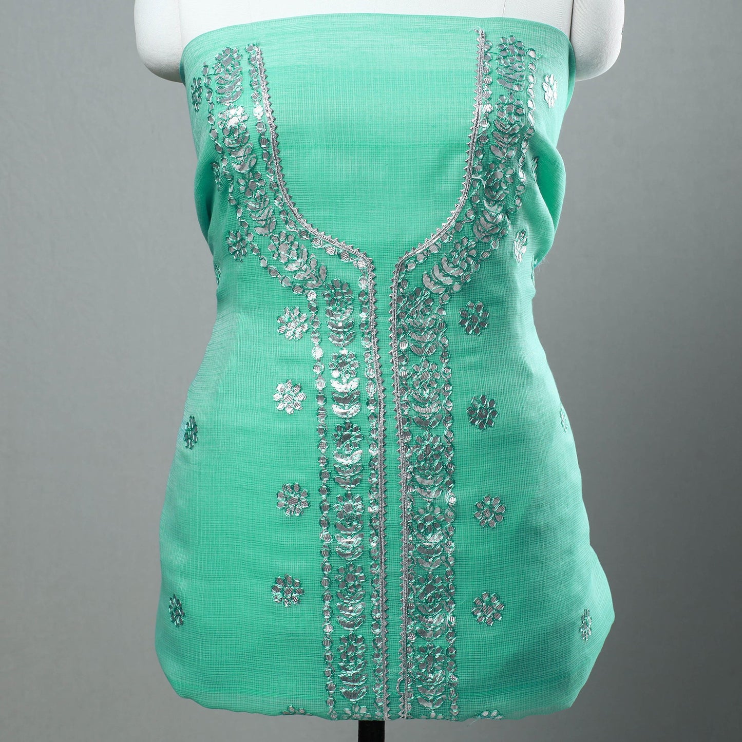  3pc Kota Doria Cotton Gota Patti Work Suit Material Set 09 Online at iTokri.com