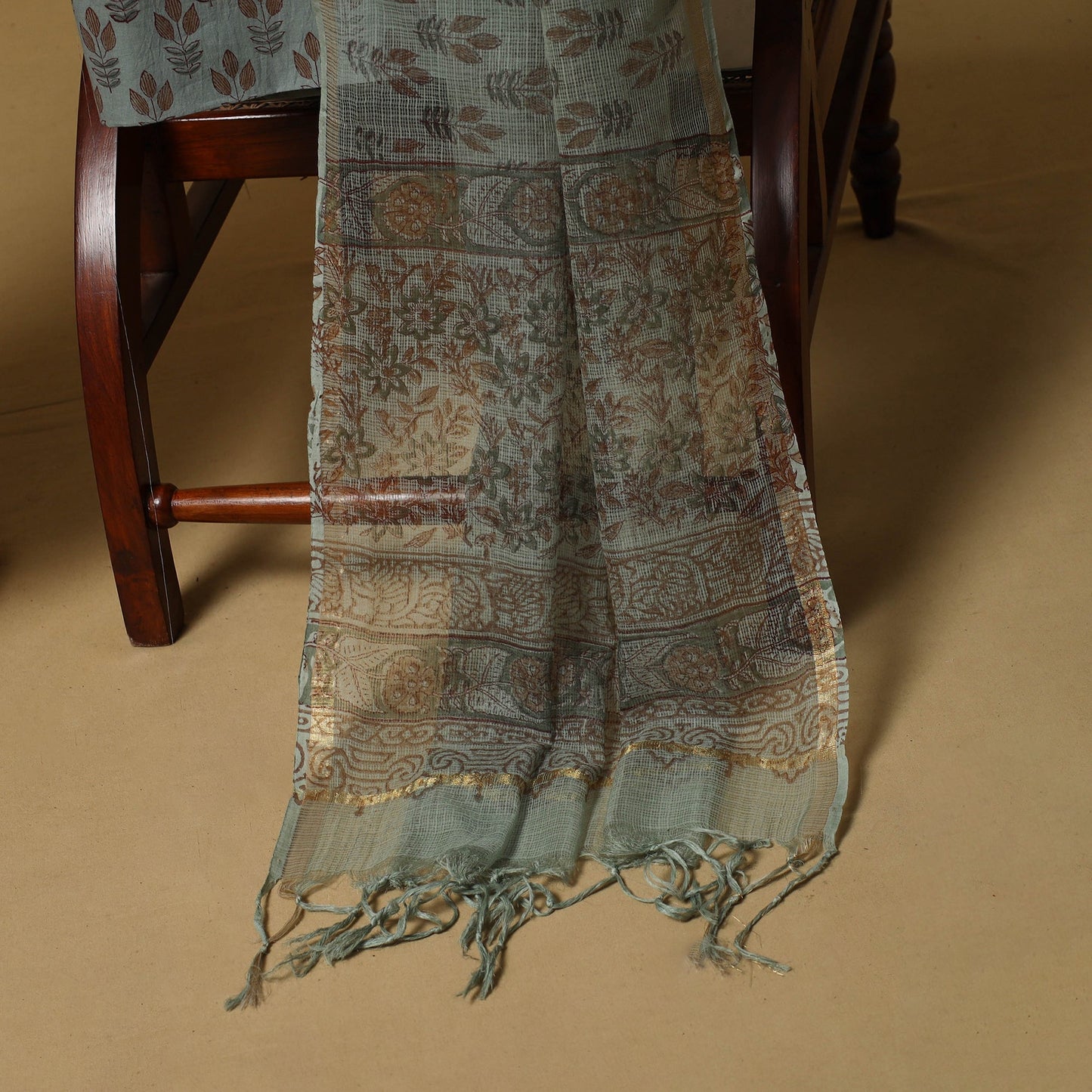 3pc kota doria cotton sanganeri unstitched dress material