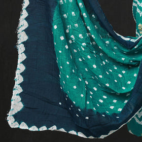  3pc Kutch Bandhani Tie-Dye Satin Cotton Zari Work Suit Material Set 