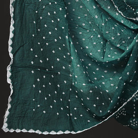  3pc Kutch Bandhani Tie-Dye Satin Cotton Suit Material Set 180 