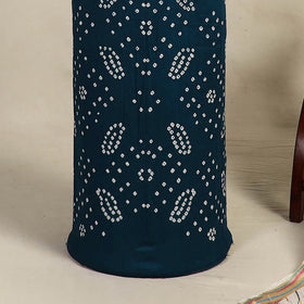 Green 3pc Kutch Tie-Dye Satin Cotton Bandhani Dress Material