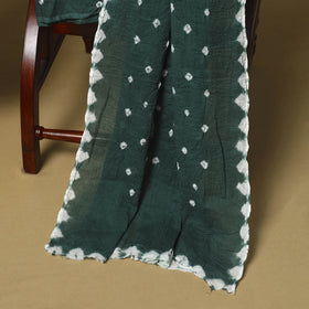 Blue - 3pc kutch tie-dye satin cotton bandhani unstitched