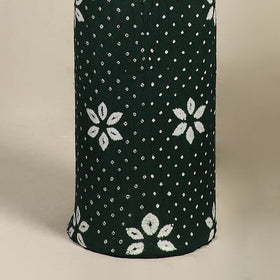 Green 3pc Kutch Tie-Dye Satin Cotton Bandhani Dress Material