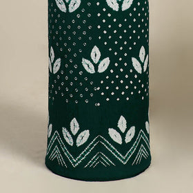 Green - 3pc kutch tie-dye satin cotton bandhani unstitched