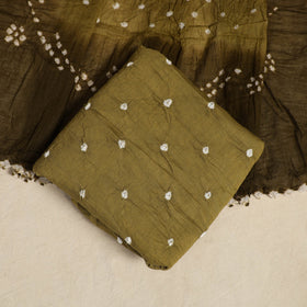 3pc Kutch Tie-Dye Satin Cotton Bandhani Dress Material