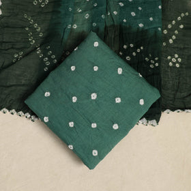 3pc Kutch Tie-Dye Satin Cotton Bandhani Dress Material