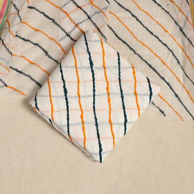 Green 3pc Kutch Tie-Dye Satin Cotton Bandhani Dress Material