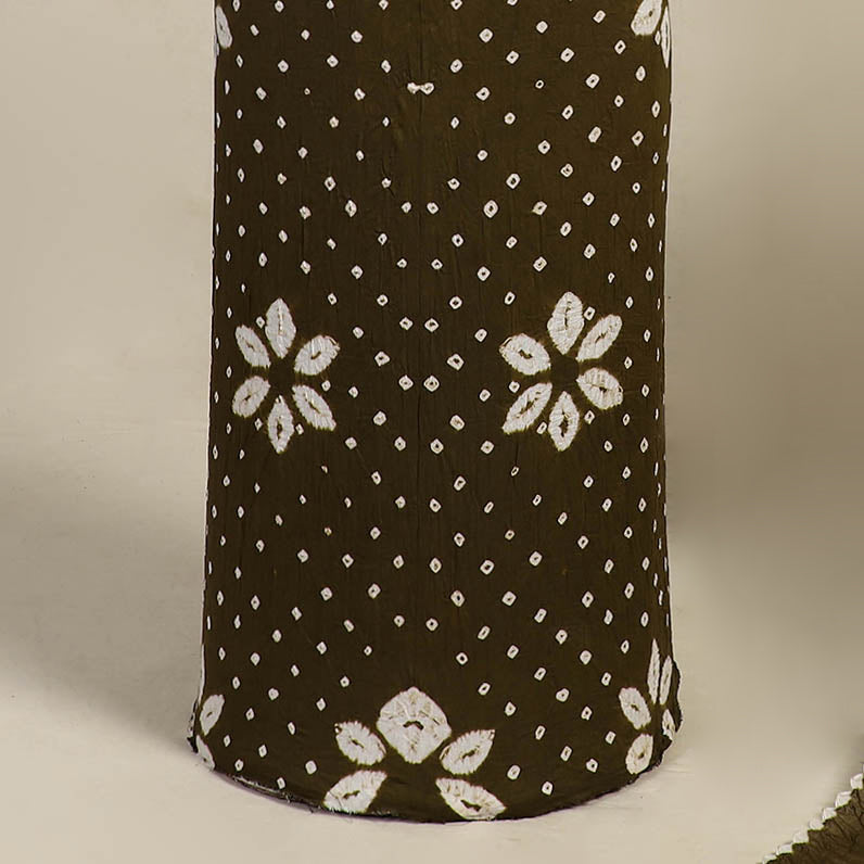 3pc Kutch Tie-Dye Satin Cotton Bandhani Dress Material