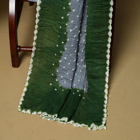 3pc kutch tie-dye satin cotton unstitched bandhani dress