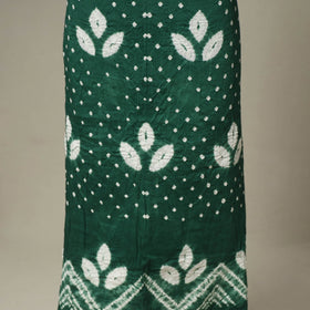 Green - 3pc kutch tie-dye satin cotton unstitched bandhani
