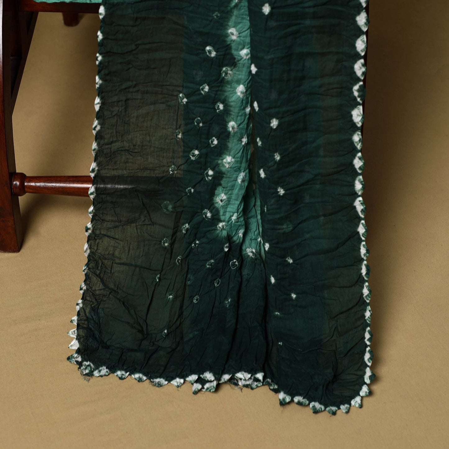 3pc kutch tie-dye satin cotton unstitched bandhani dress