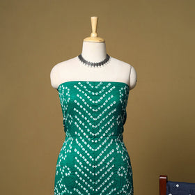 3pc kutch tie-dye satin cotton unstitched bandhani dress