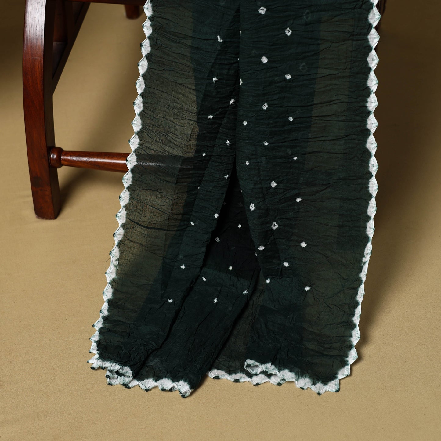 3pc kutch tie-dye satin cotton unstitched bandhani dress