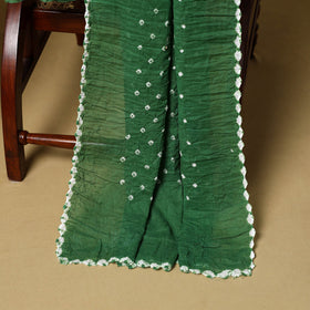 3pc kutch tie-dye satin cotton unstitched bandhani dress