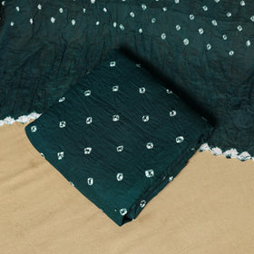 3pc kutch tie-dye satin cotton unstitched bandhani dress