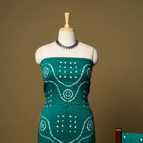 3pc kutch tie-dye satin cotton unstitched bandhani dress