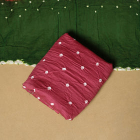 3pc kutch tie-dye satin cotton unstitched bandhani dress