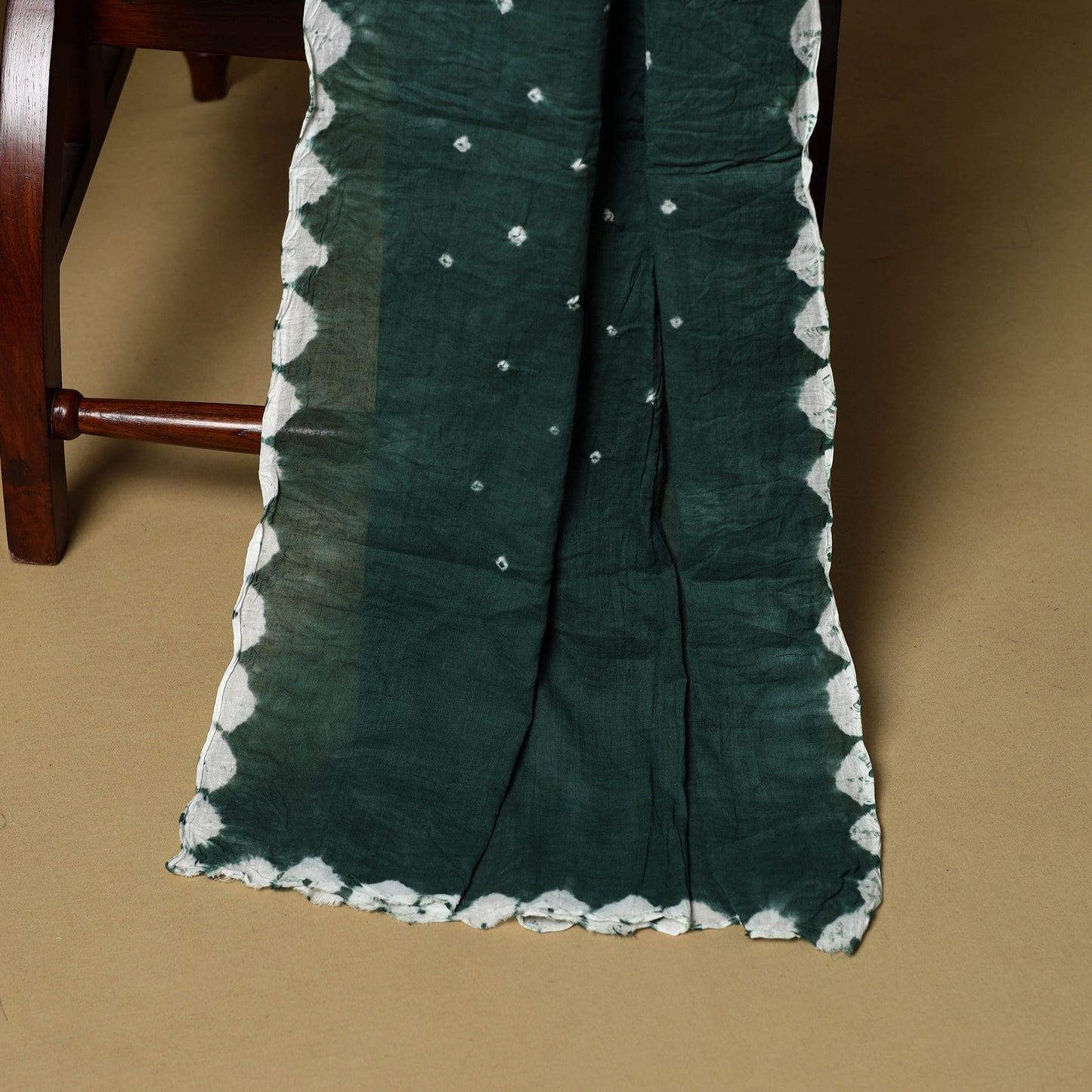 3pc kutch tie-dye satin cotton unstitched bandhani dress