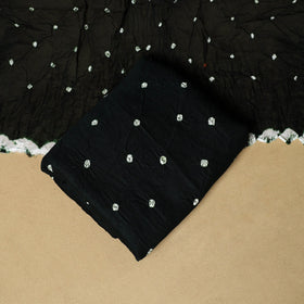 3pc kutch tie-dye satin cotton unstitched bandhani dress