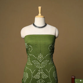 3pc kutch tie-dye satin cotton unstitched bandhani dress