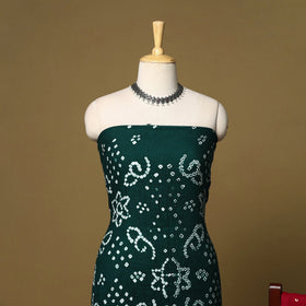 3pc kutch tie-dye satin cotton unstitched bandhani dress