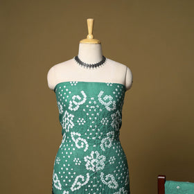 3pc kutch tie-dye satin cotton unstitched bandhani dress