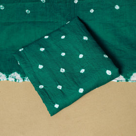 3pc kutch tie-dye satin cotton unstitched bandhani dress